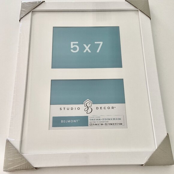 NWT STUDIO DECOR White 11”x 14” Picture Frames with Wood Grain Detail - Lot of 3 - Picture 4 of 6